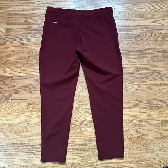 Betabrand Jett Dress Yoga Skinny Pants Faux Leather Cranberry Size XXL - Picture 9 of 13